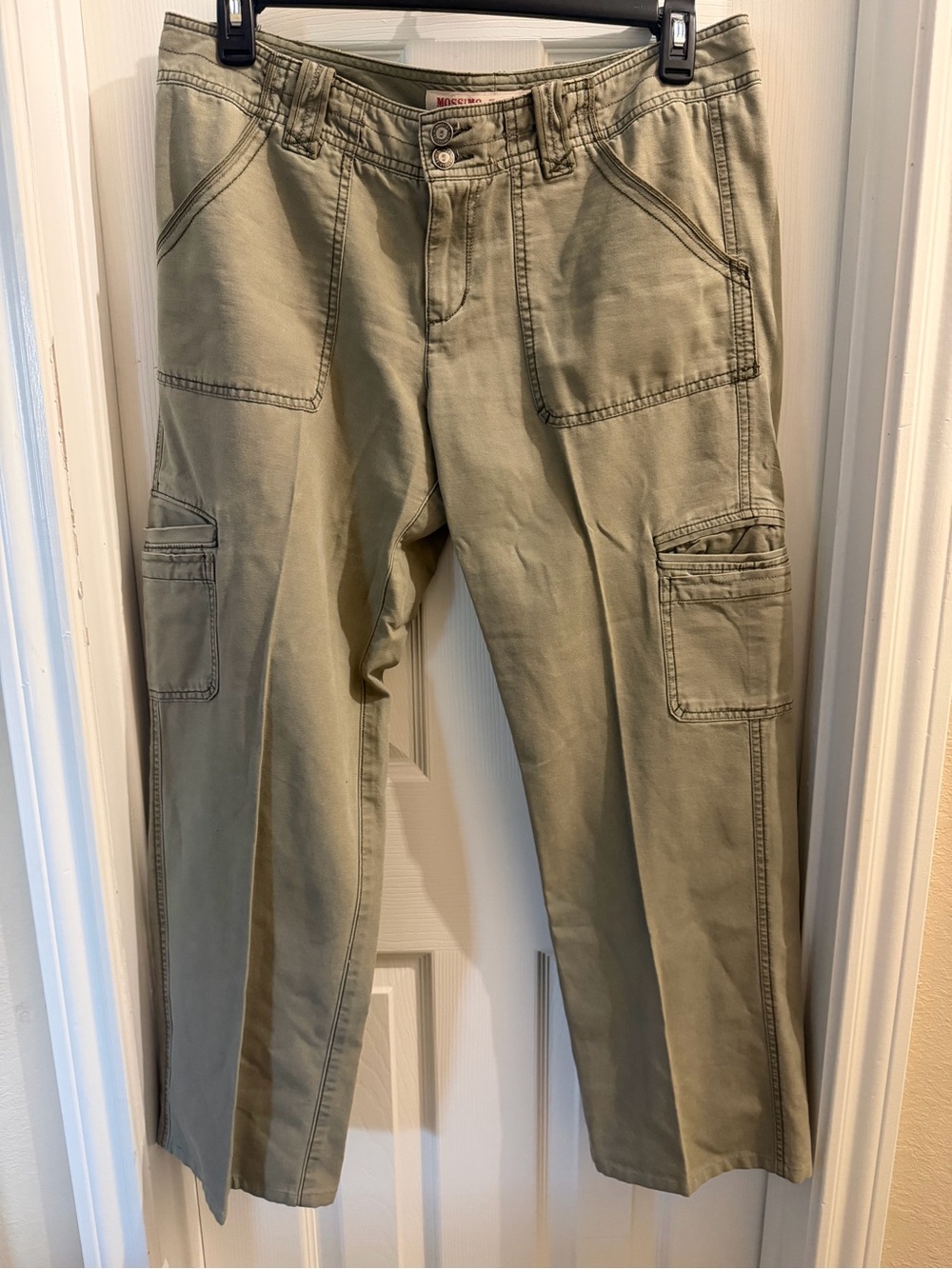 Mossimo Supply Co. Olive Tan Cargo Pants with Utility Pockets